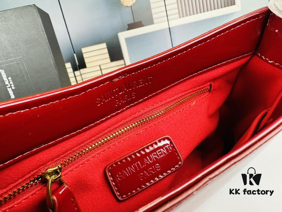 YSL Saint Laurent Hobo Bag in Patent Leather with Box