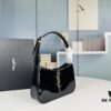 YSL Saint Laurent Hobo Shoulder Bag in Patent Leather with Box