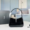 YSL Saint Laurent Hobo Shoulder Bag in Patent Leather with Box