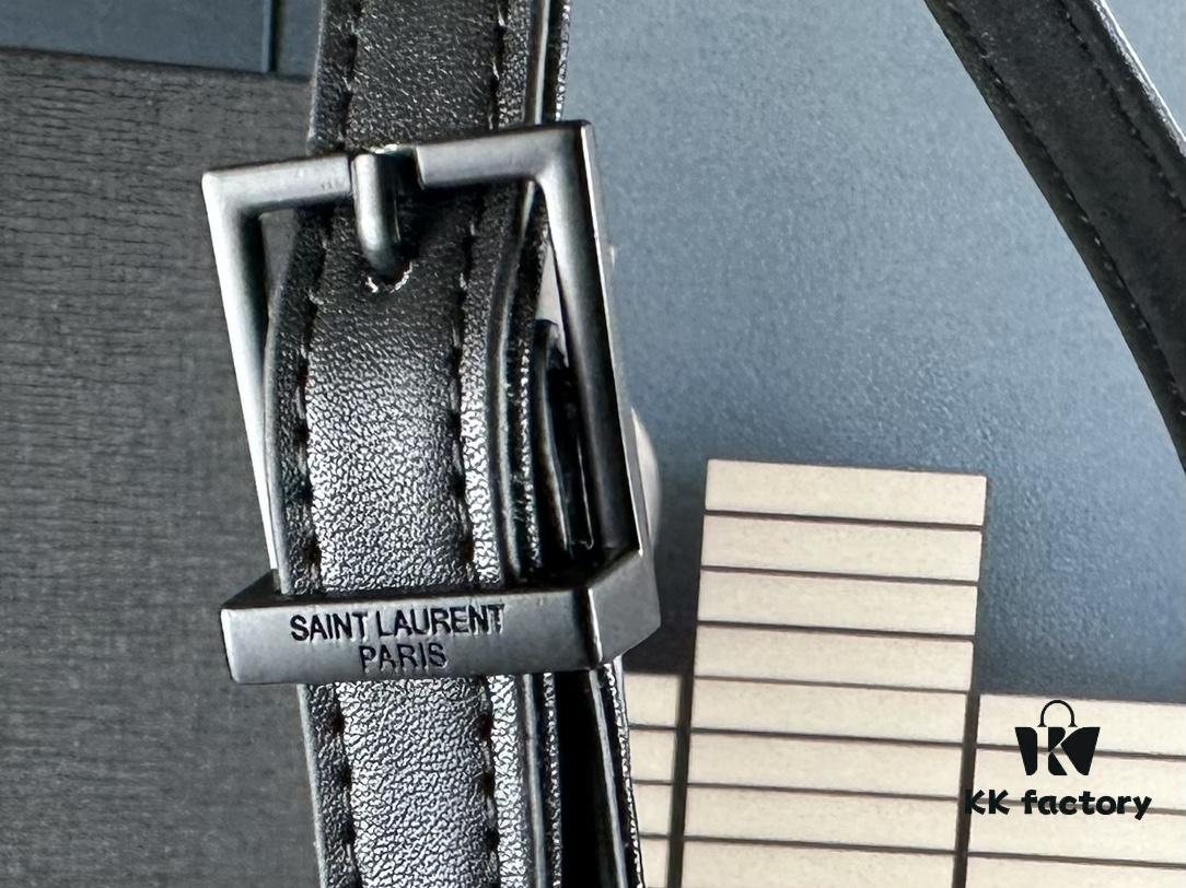 YSL Saint Laurent Hobo Bag in Black Quilted Leather with Box