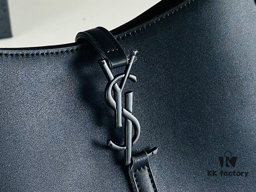 YSL Saint Laurent Hobo Bag in Black Quilted Leather with Box