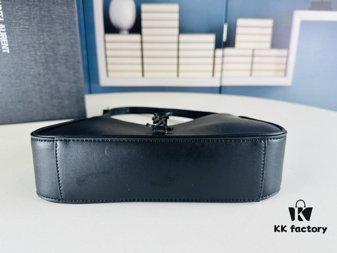 YSL Saint Laurent Hobo Bag in Black Quilted Leather with Box