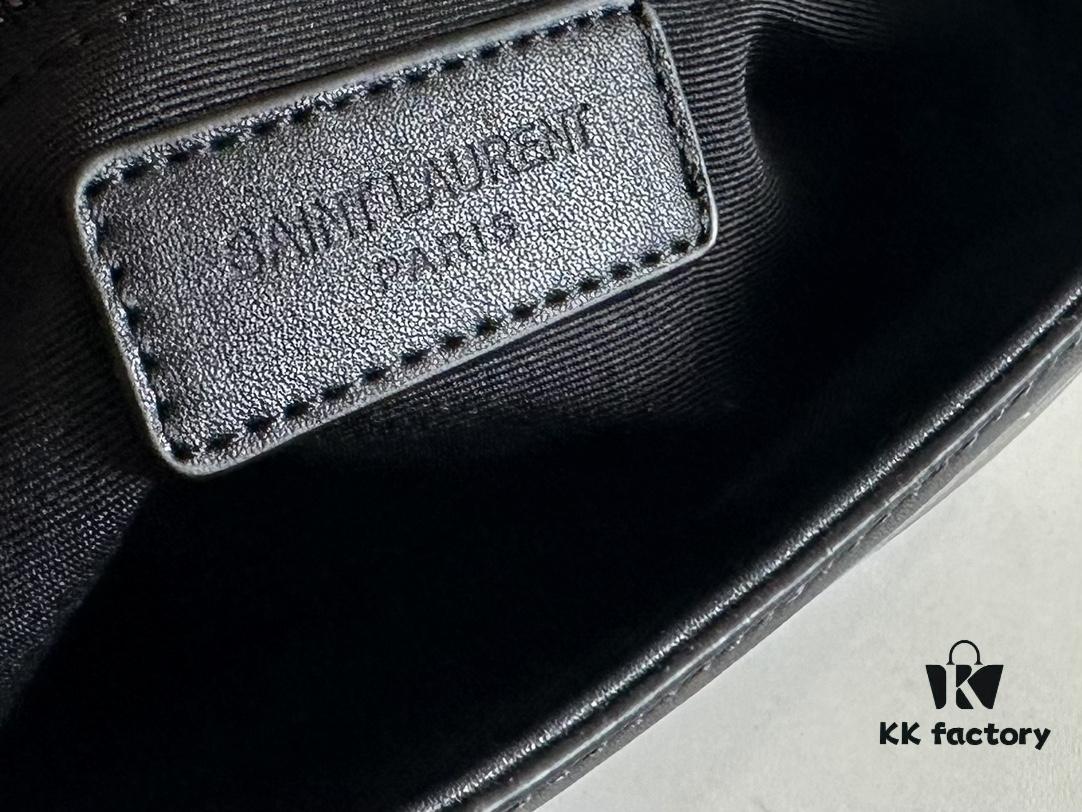 YSL Saint Laurent Hobo Bag in Black Quilted Leather with Box