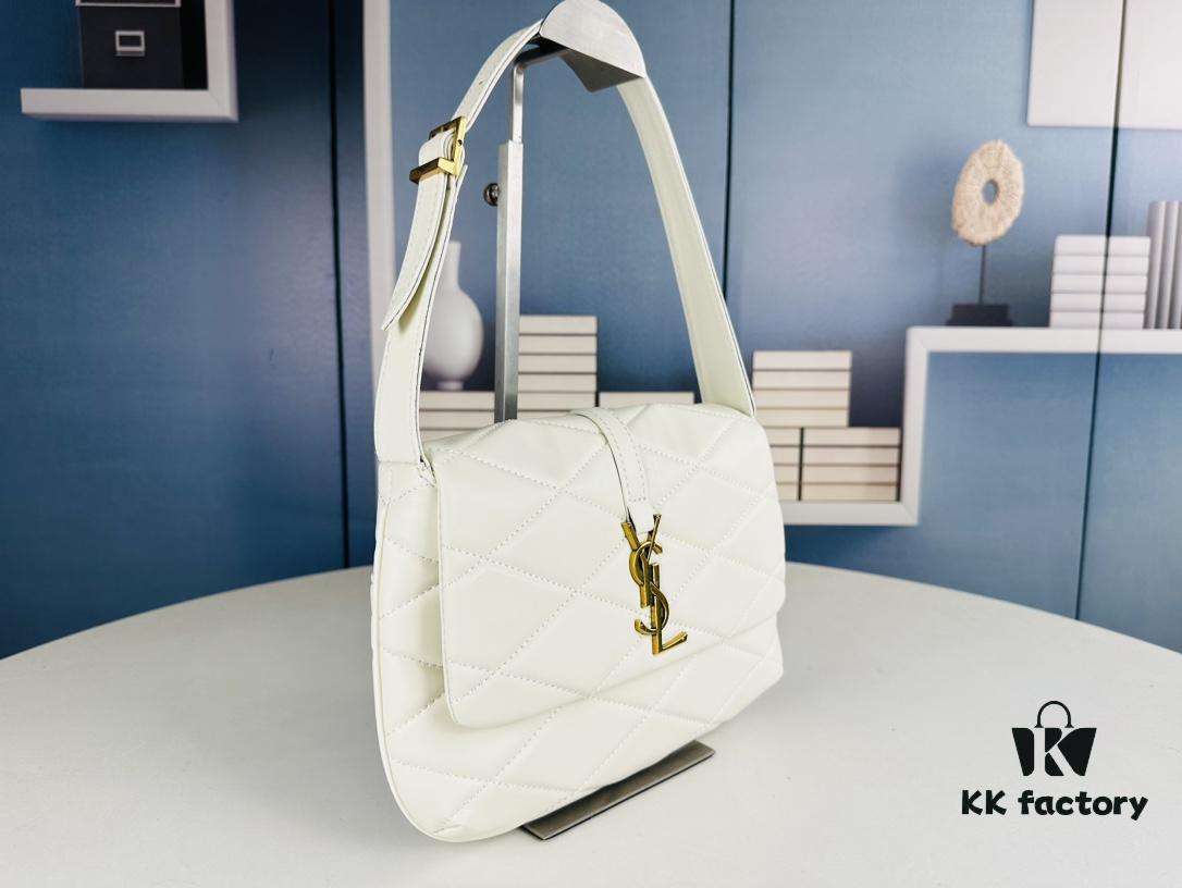 New Arrival with Box 💰 From Rosé's Back View, See How Beautiful the YSL Trapezoid Shoulder Bag Is! ||| Gold Logo + Diamond Quilted Trapezoidal Silhouette