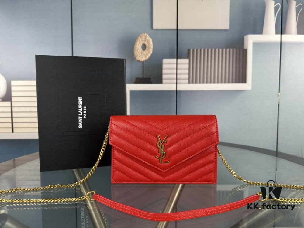 Box Set Batch Bags Industry's YYDS—YSL Monogram Black Gold Caviar Leather Chain Bag