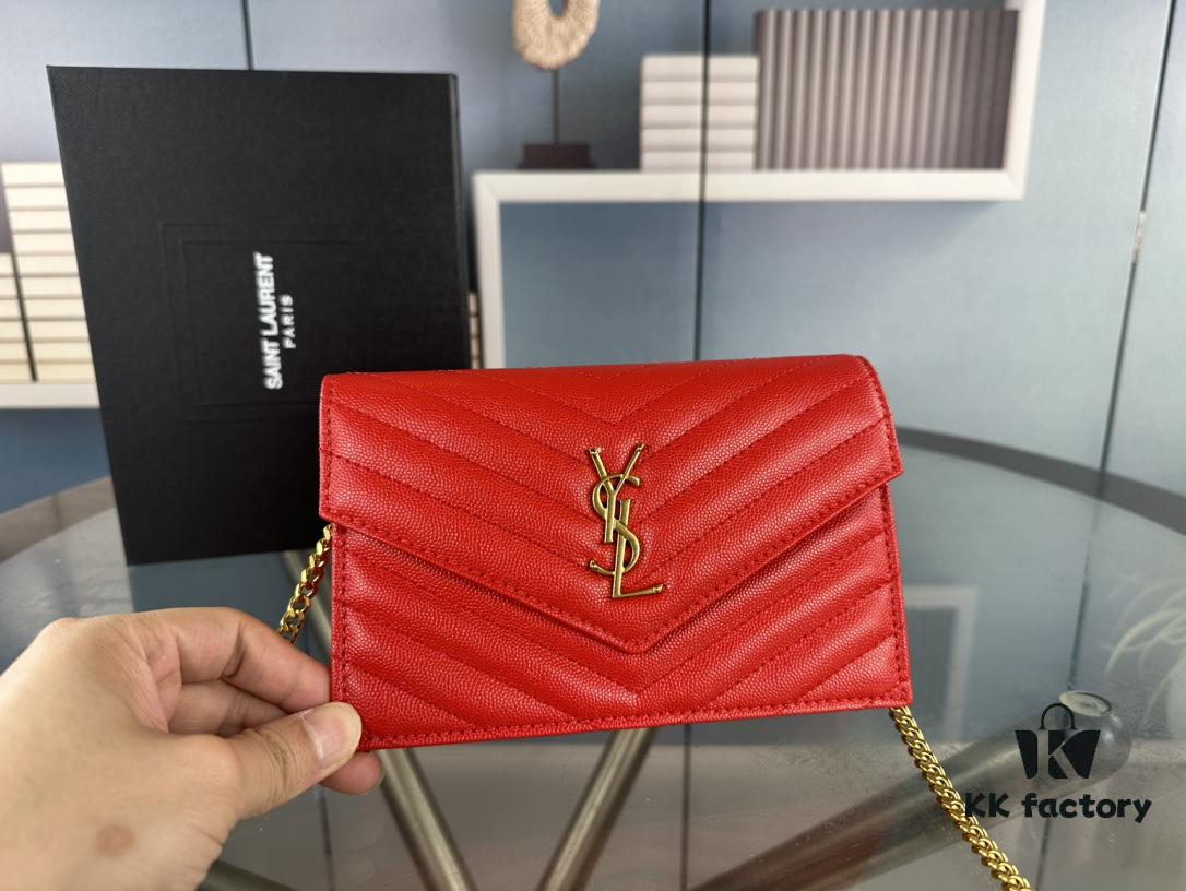 Box Set Batch Bags Industry's YYDS—YSL Monogram Black Gold Caviar Leather Chain Bag