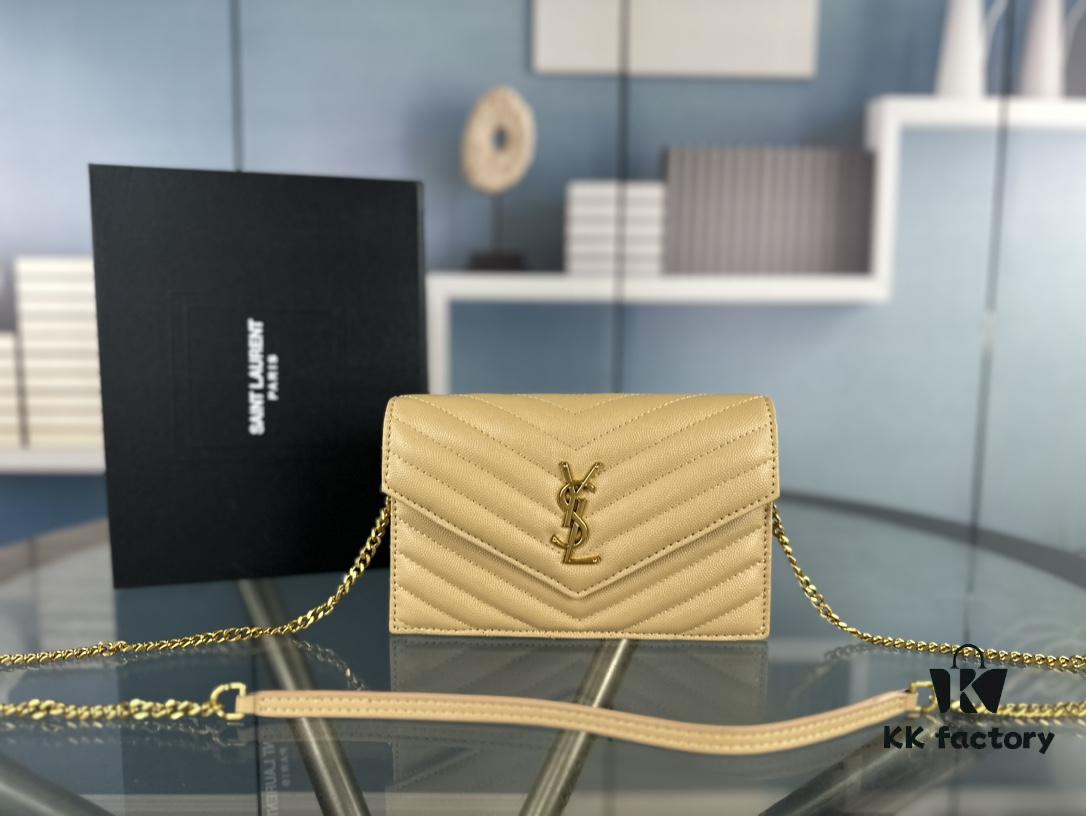 Box Set Batch Bags' YOLO - YSL Monogram Black Gold Caviar Leather Chain Bag