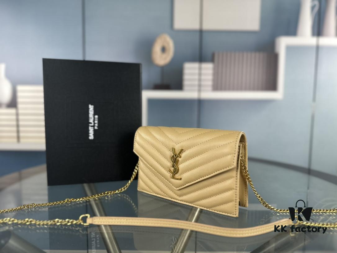 Box Set Batch Bags' YOLO - YSL Monogram Black Gold Caviar Leather Chain Bag