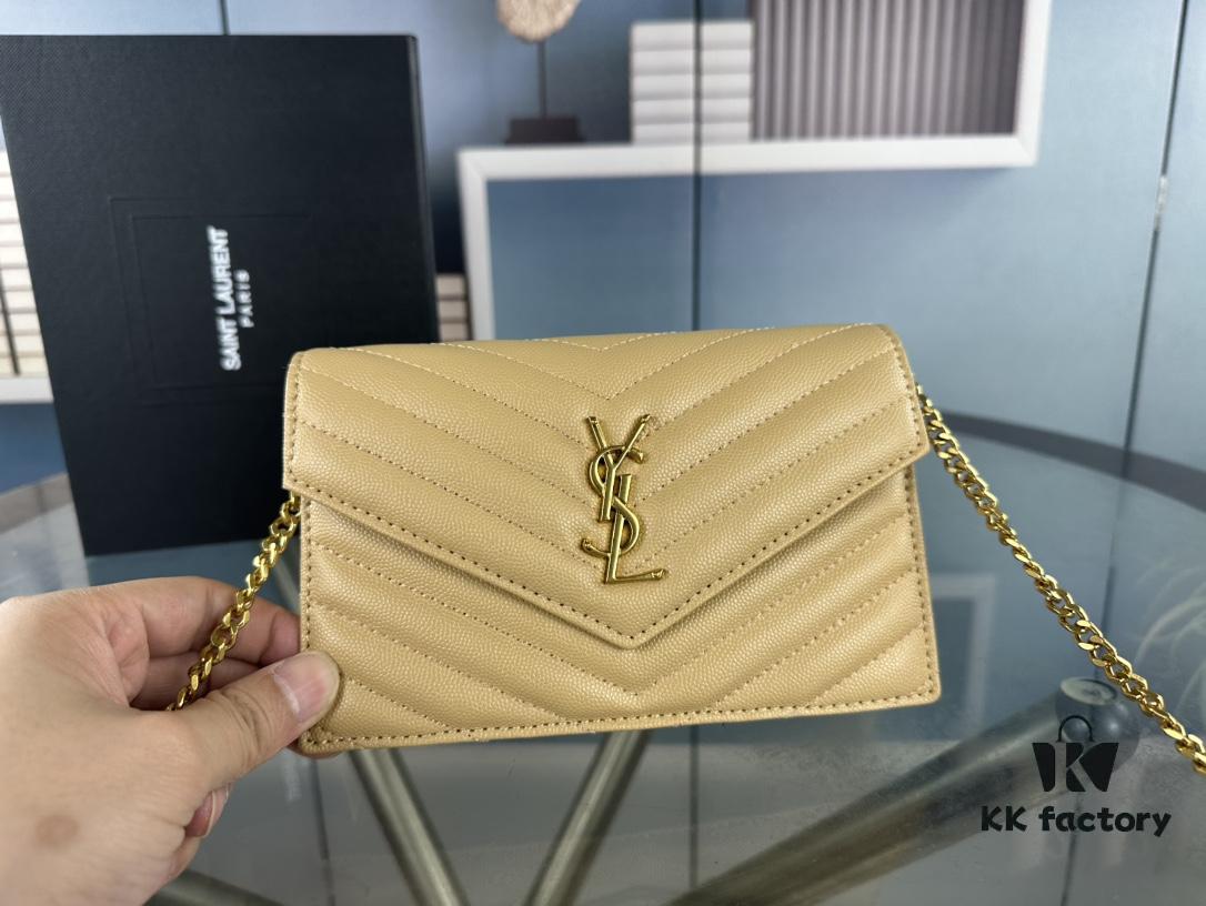 Box Set Batch Bags' YOLO - YSL Monogram Black Gold Caviar Leather Chain Bag