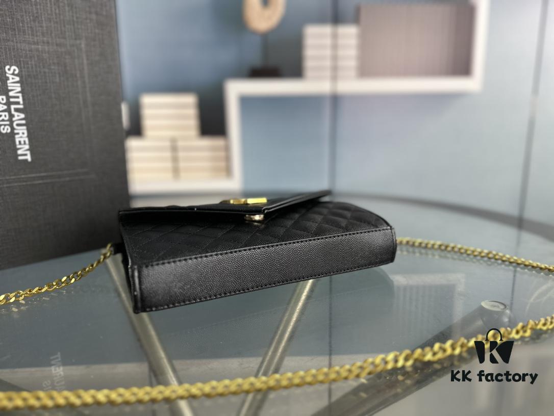 YSL Saint Laurent WOC Caviar Chain Envelope Bag