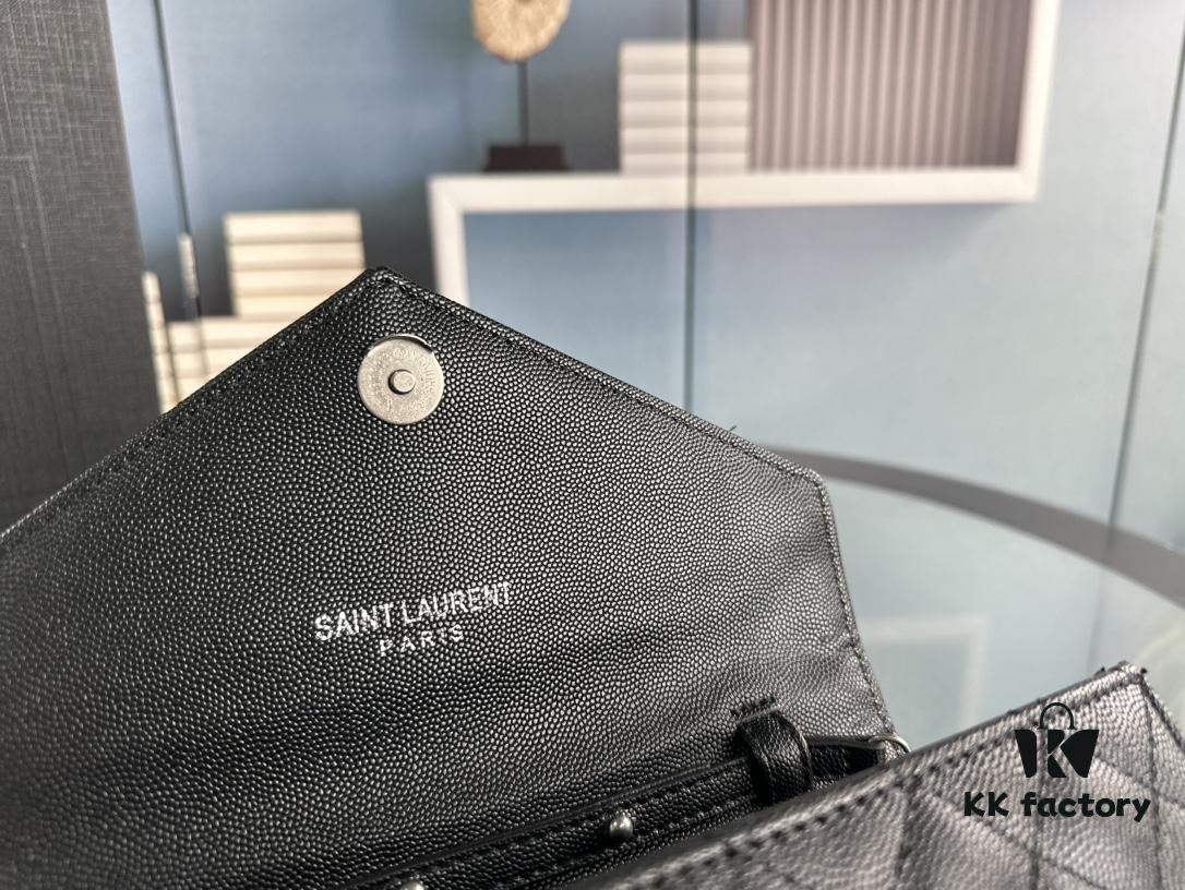 YSL Saint Laurent WOC Caviar Chain Envelope Bag