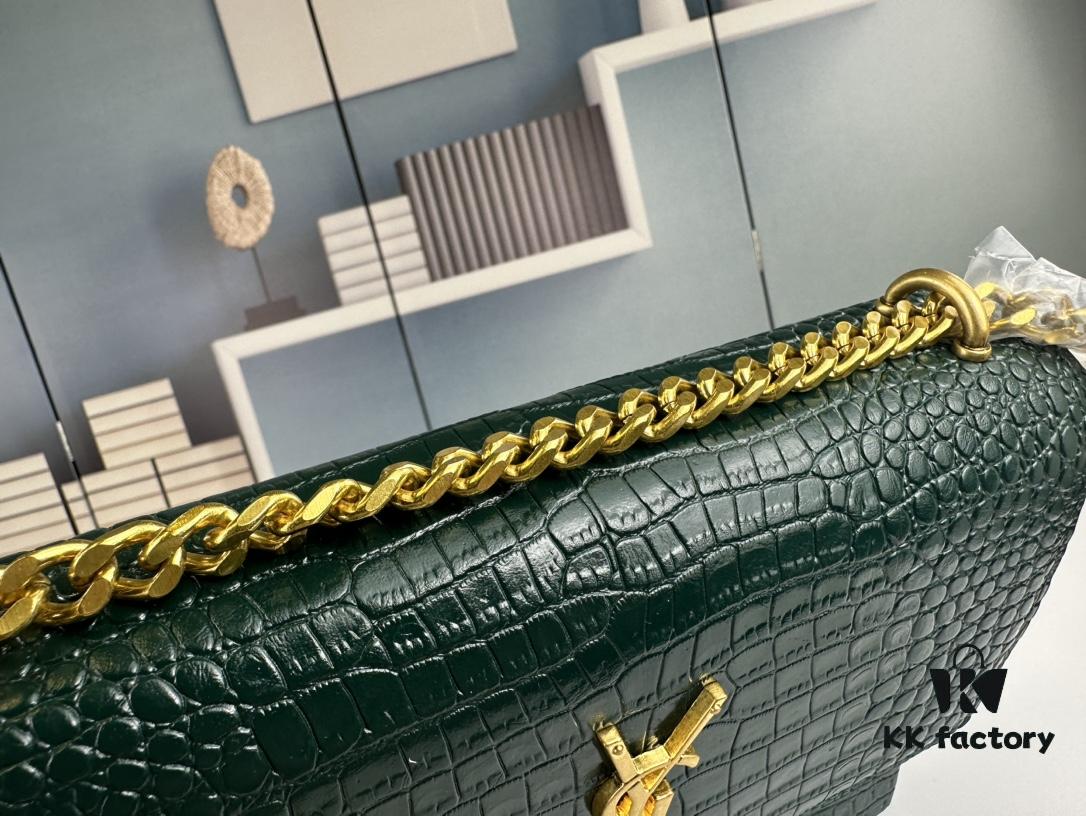 New YSL Sunset Bag with Box – Recommended Crocodile-Embossed Design