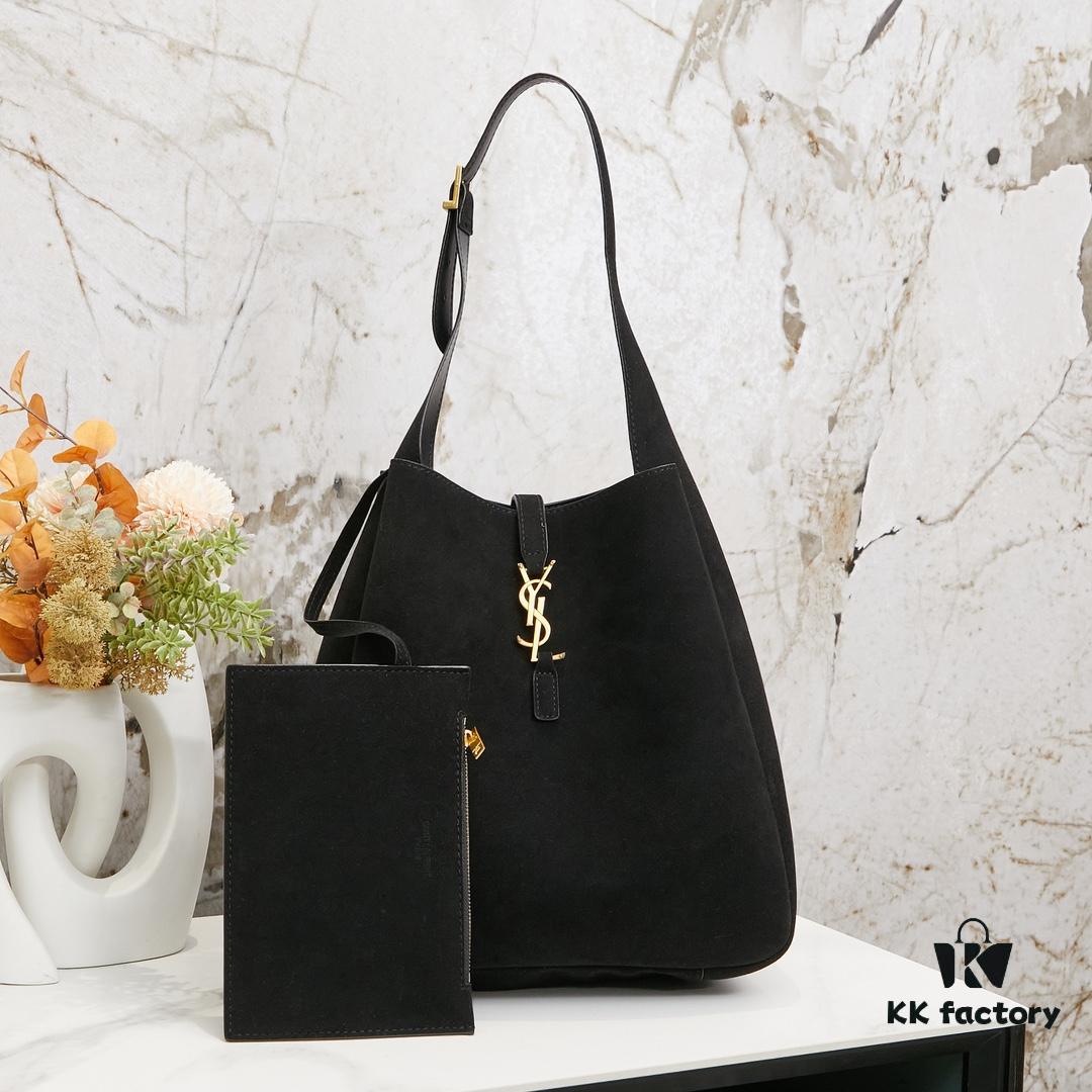 Large New Brown-Gold Matte Shoulder Bag with Box, Perfect for Autumn and Winter