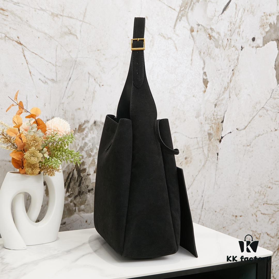 Large New Brown-Gold Matte Shoulder Bag with Box, Perfect for Autumn and Winter