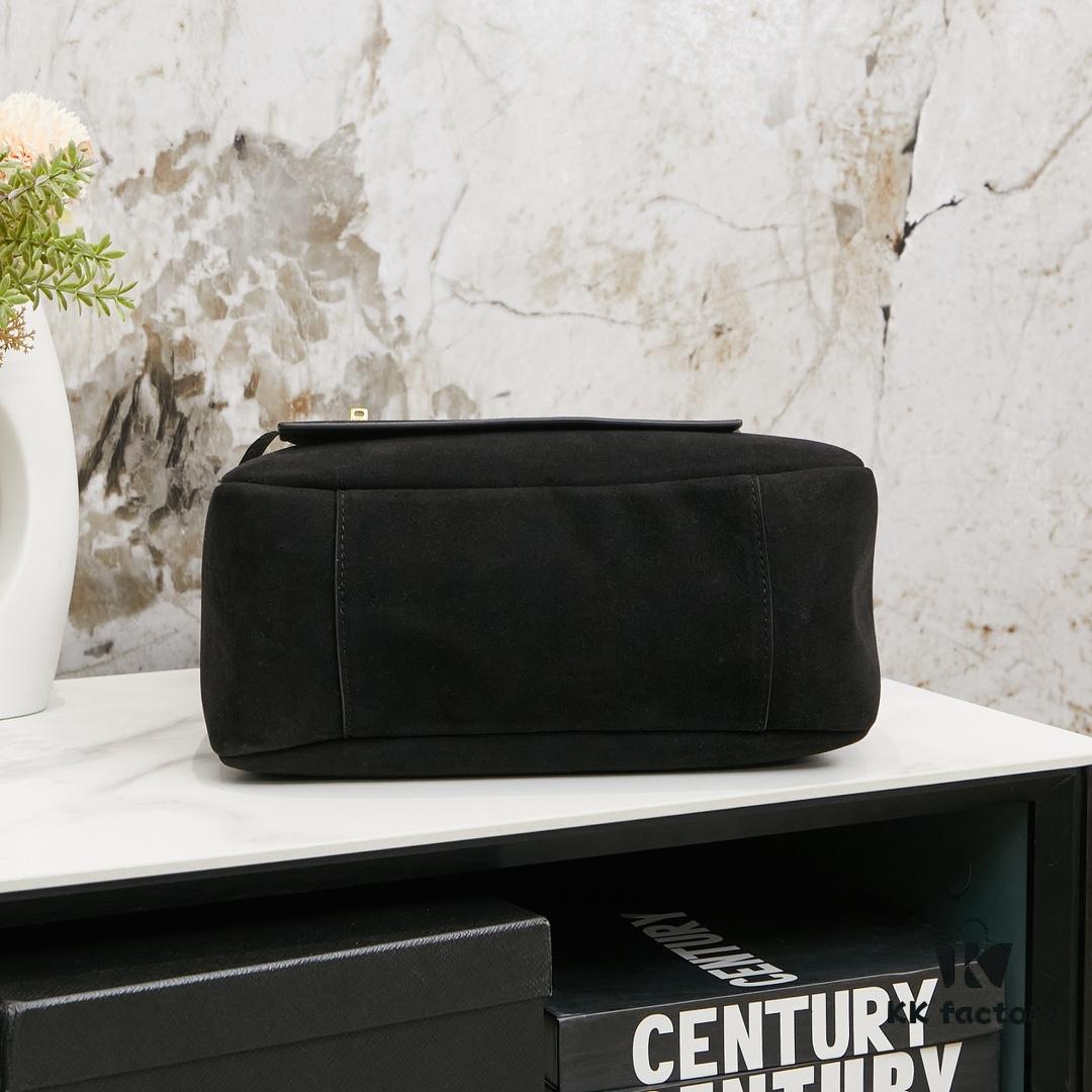 Large New Brown-Gold Matte Shoulder Bag with Box, Perfect for Autumn and Winter