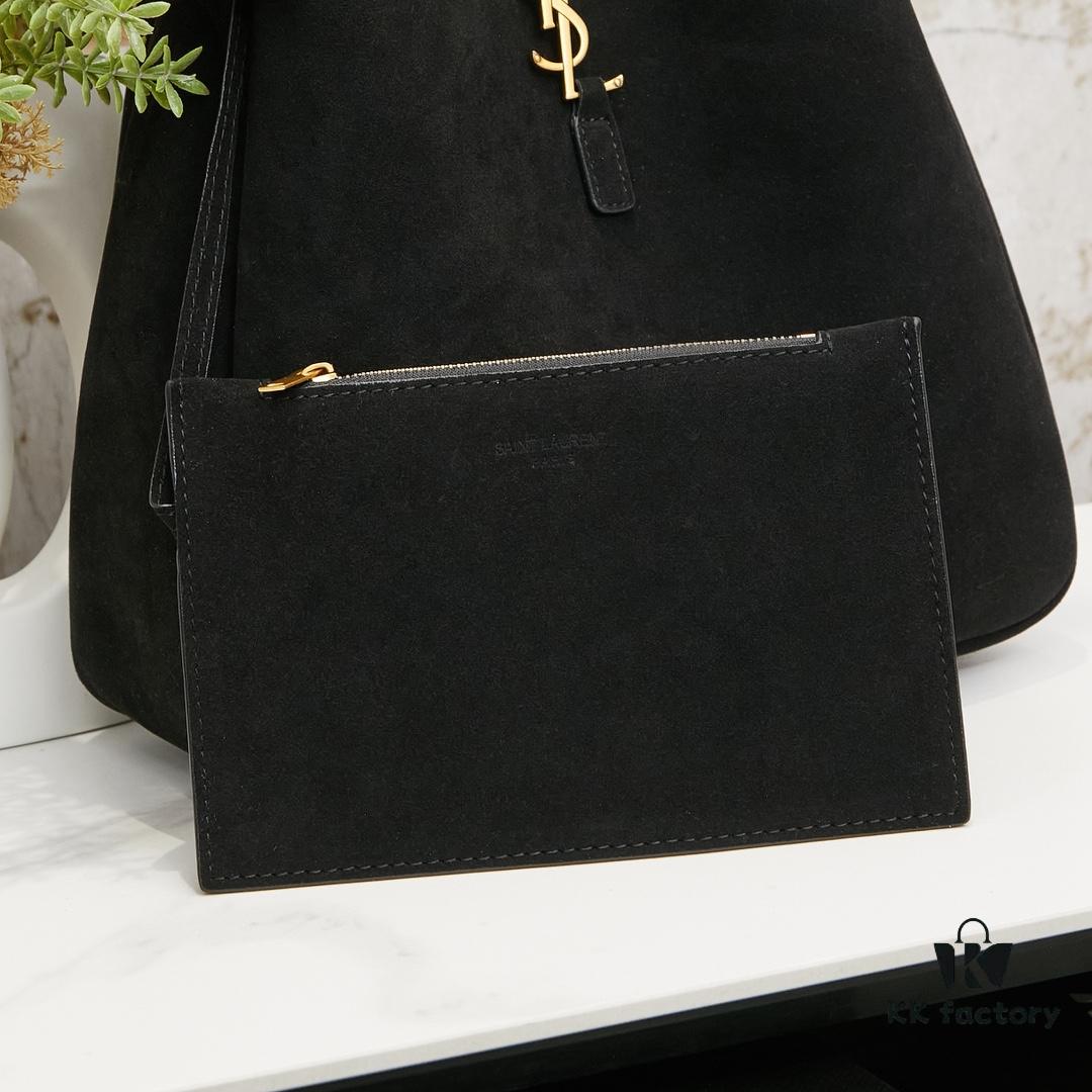 Large New Brown-Gold Matte Shoulder Bag with Box, Perfect for Autumn and Winter