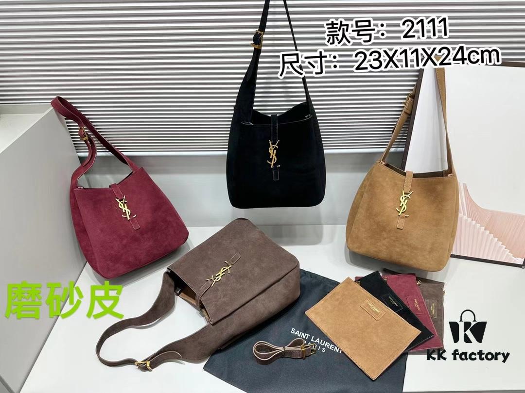 YSL Frosted Finish New Arrival Axilla Bag Model 2107 Size 23*12*24cm