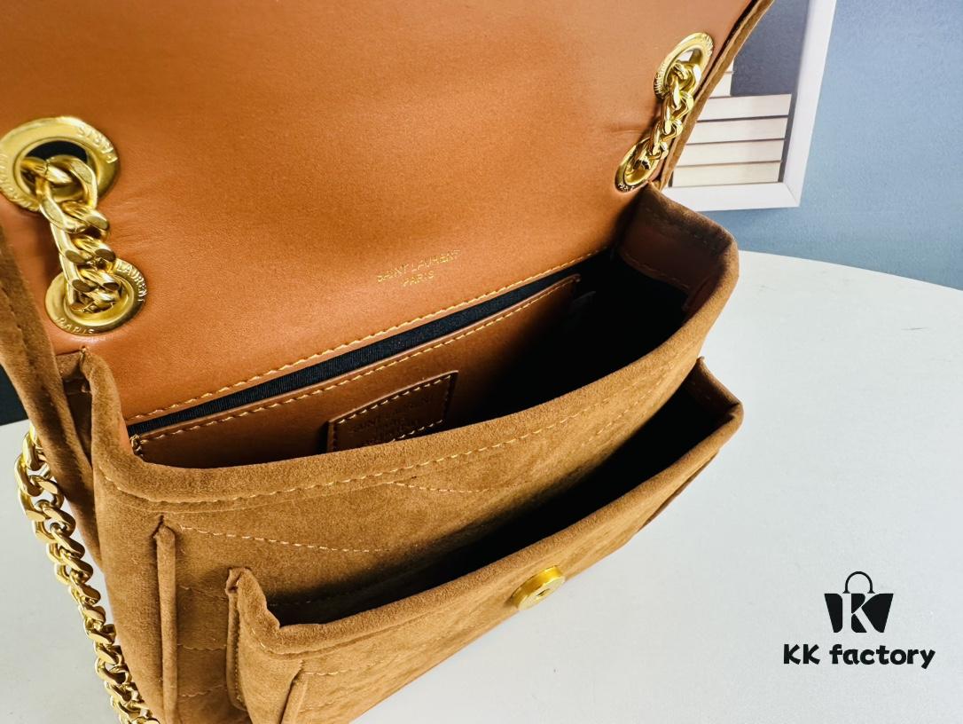 New Small YSL Niki Suede Messenger Bag with Box