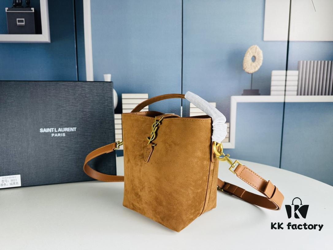 YSL LE37 Small Suede Bucket Bag, New Arrival for Fall/Winter, Comes with Box, Limited Stock