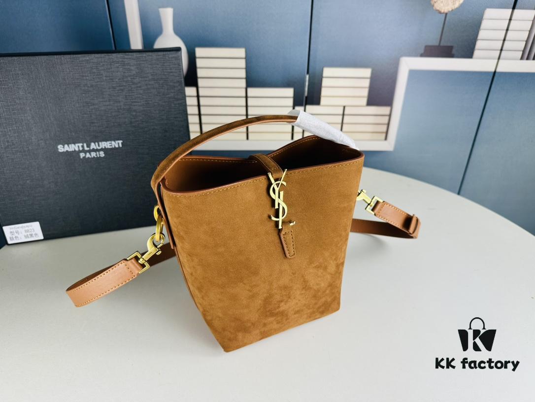 YSL LE37 Small Suede Bucket Bag, New Arrival for Fall/Winter, Comes with Box, Limited Stock