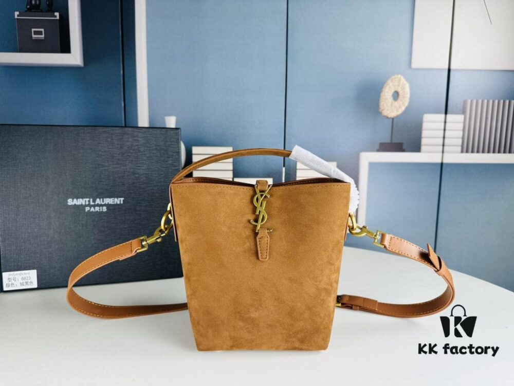 YSL LE37 Small Suede Bucket Bag, New Arrival for Fall/Winter, Comes with Box, Limited Stock