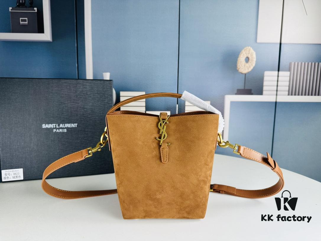 YSL LE37 Small Suede Bucket Bag, New Arrival for Fall/Winter, Comes with Box, Limited Stock