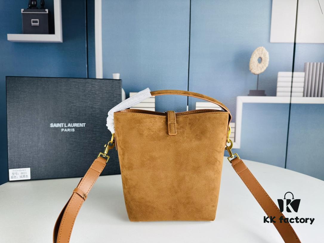 YSL LE37 Small Suede Bucket Bag, New Arrival for Fall/Winter, Comes with Box, Limited Stock