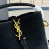 New Autumn/Winter Arrival Matte Mini YSL Bucket Bag with Box - Authentic YSL LE37 in Black Gold Hardware, Celebrity Style