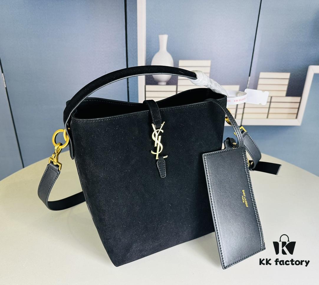 New Autumn and Winter Arrival Matte Large YSL Bucket Bag with Box 💰 Great Find! Authentic YSL LE37 Bucket Bag, Celebrity Style, Limited Quantity