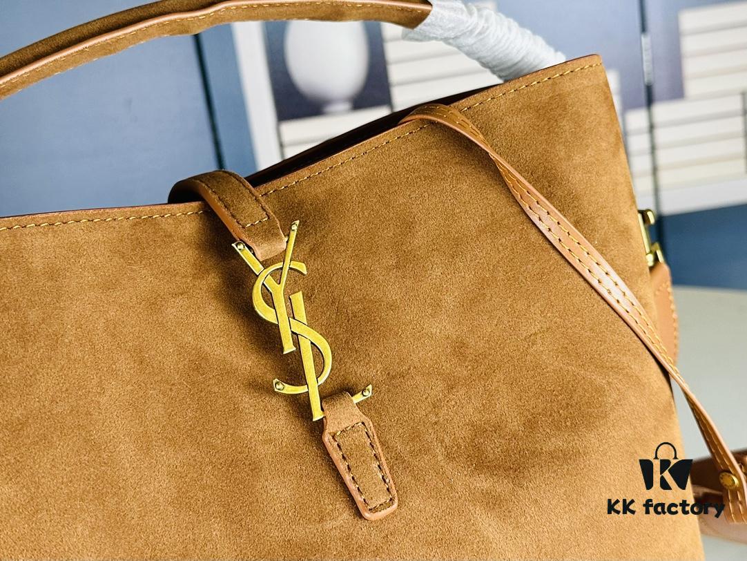 New Arrival Autumn and Winter Matte Large YSL Bucket Bag with Box - Celebrity Style LE37