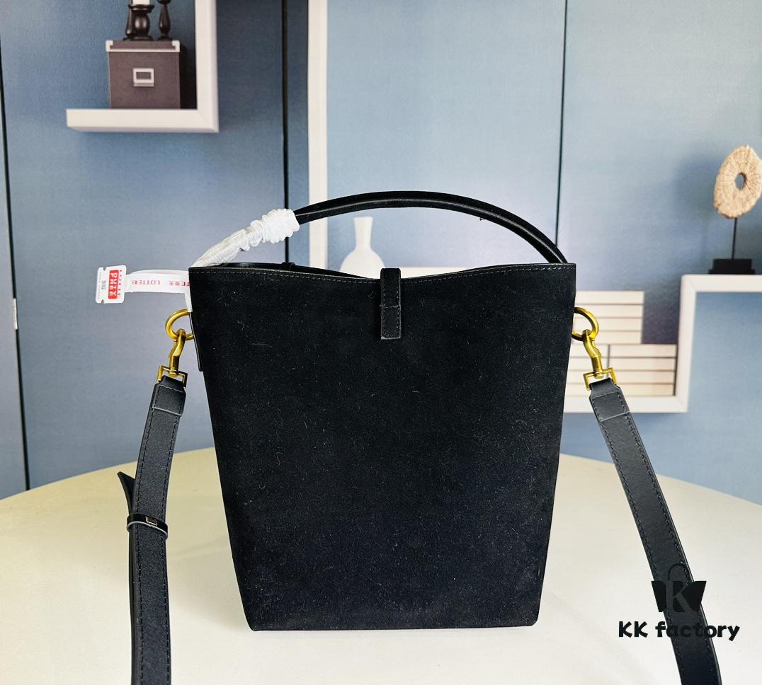 New Autumn and Winter Arrival Matte Large YSL Bucket Bag with Box 💰 Great Find! Authentic YSL LE37 Bucket Bag, Celebrity Style, Limited Quantity