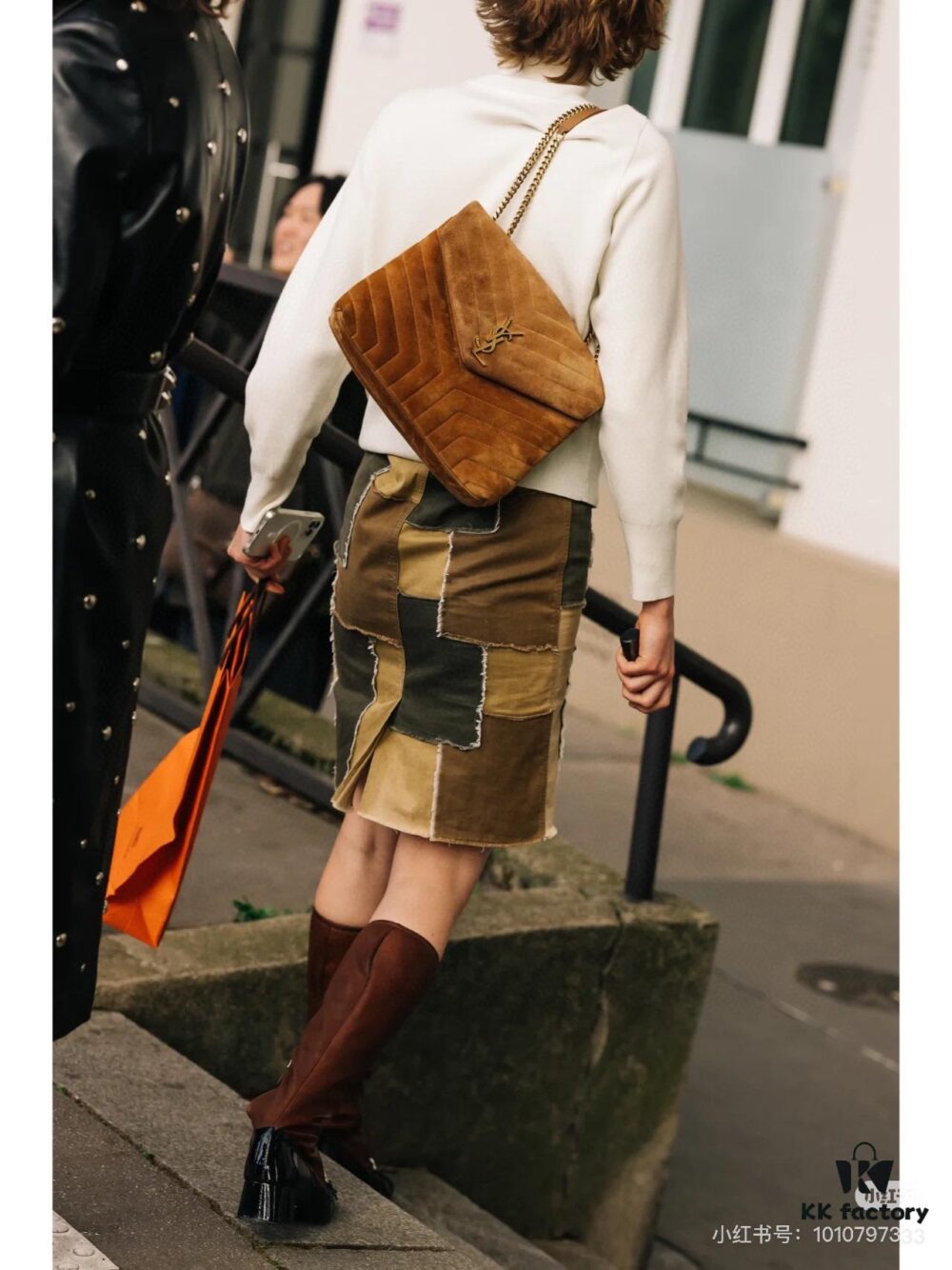 Large Size with Box 💰YSL LOU LOU Suede Leather Chain Shoulder Bag ||| Loulou Black Brown Nubuck