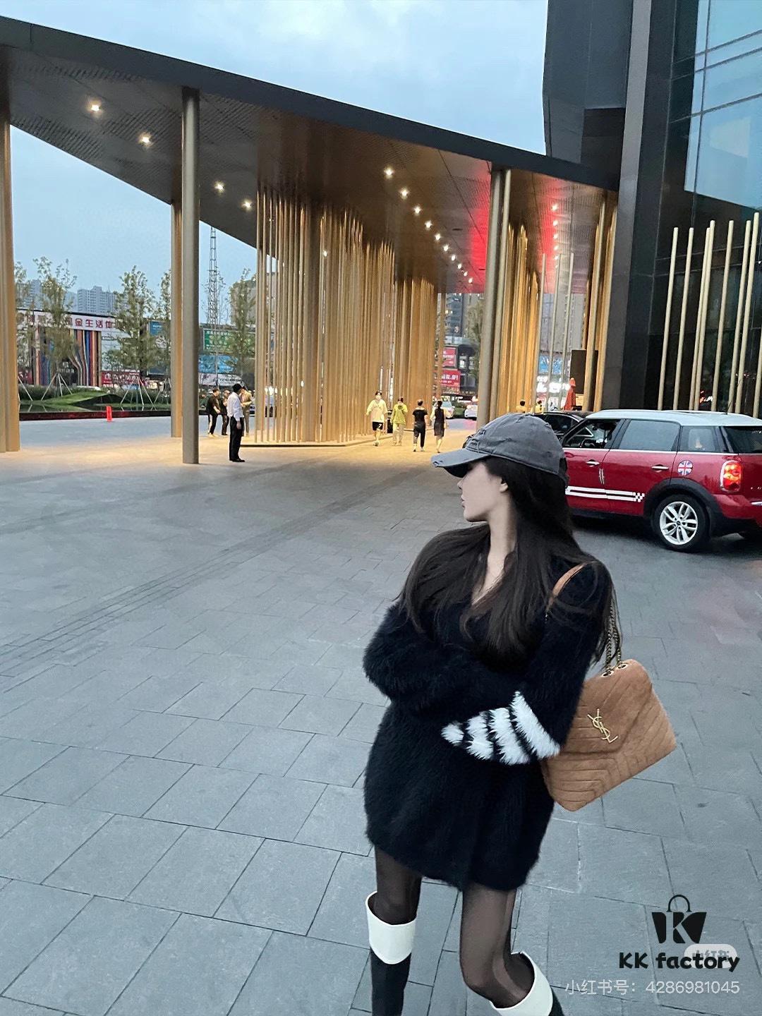 Large Size with Box 💰YSL LOU LOU Suede Leather Chain Shoulder Bag ||| Loulou Black Brown Nubuck