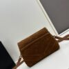 Small YSL Loulou Suede Chain Shoulder Bag in Black and Brown with Box