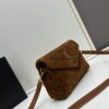 Small YSL Loulou Suede Chain Shoulder Bag in Black and Brown with Box