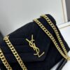 Medium YSL LOU LOU Suede Leather Chain Shoulder Bag with Box ||| Loulou Black Brown Nubuck