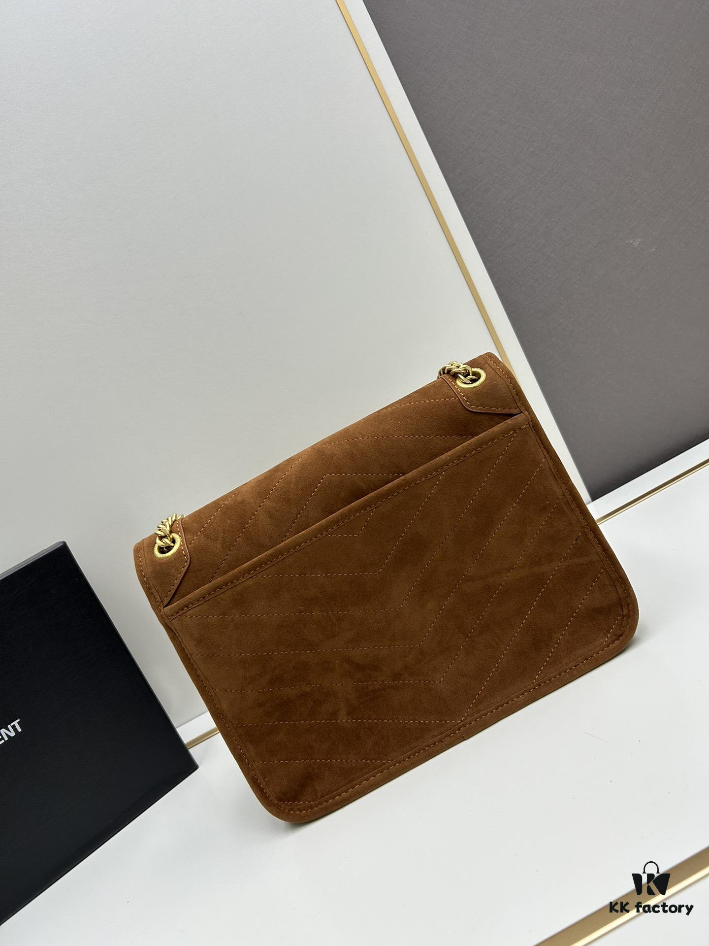 New Large Size with Box 💰YSL ||| Saint Laurent Suede Niki Messenger Bag