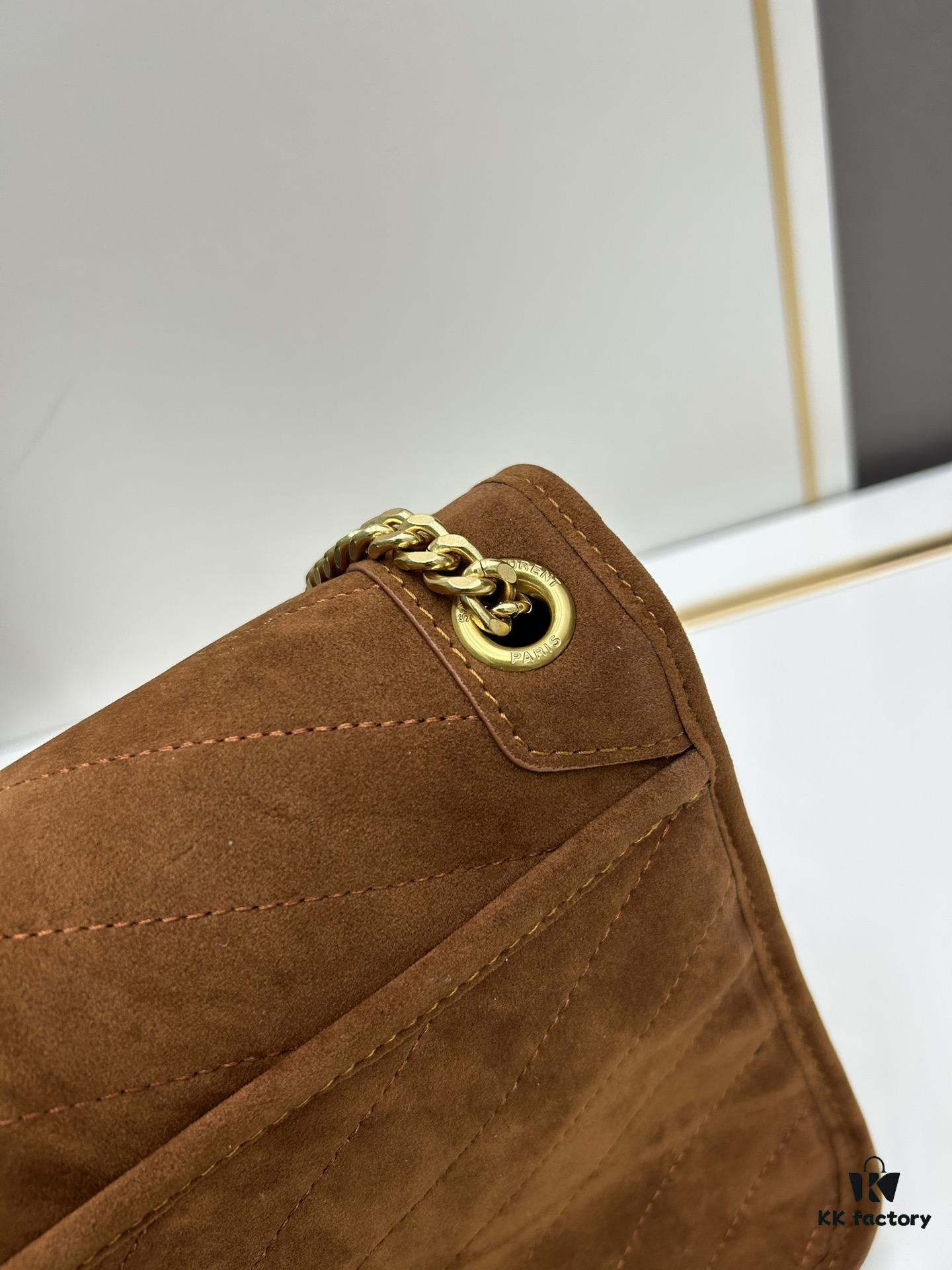 New Large Size with Box 💰YSL ||| Saint Laurent Suede Niki Messenger Bag