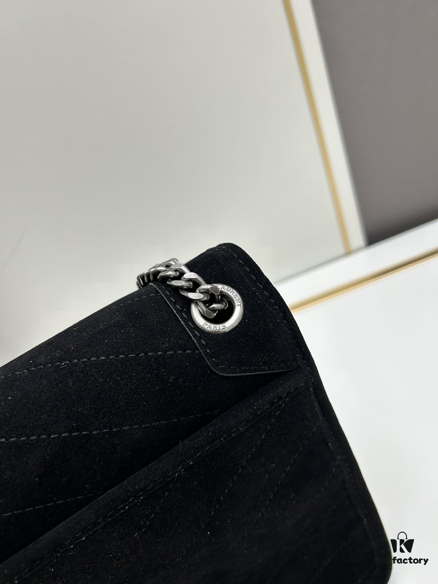 New Large Size with Box 💰YSL ||| Saint Laurent Suede Niki Messenger Bag