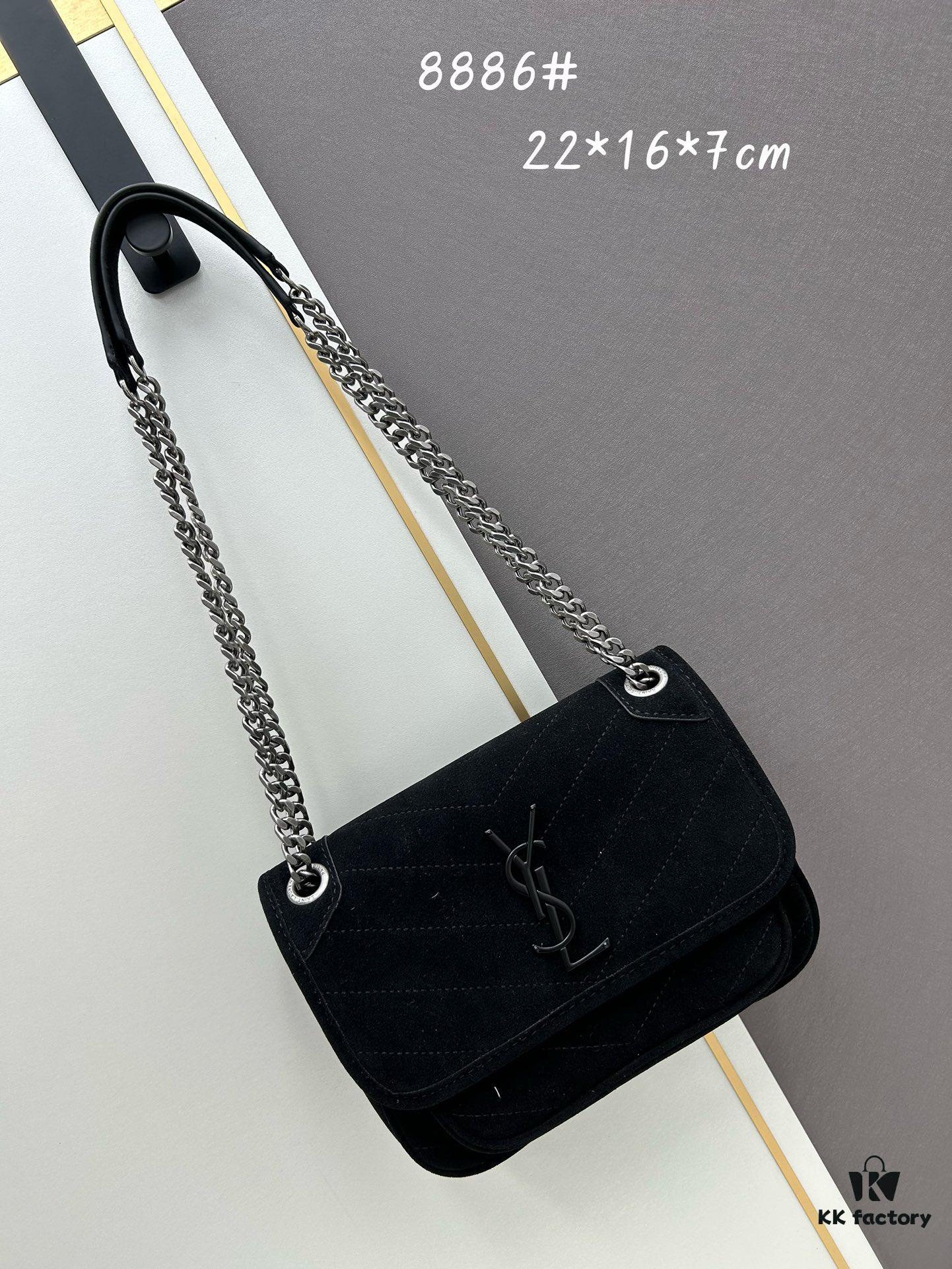 New Arrival Small Size with Box 💰 YSL ||| Saint Laurent Suede Niki Messenger Bag