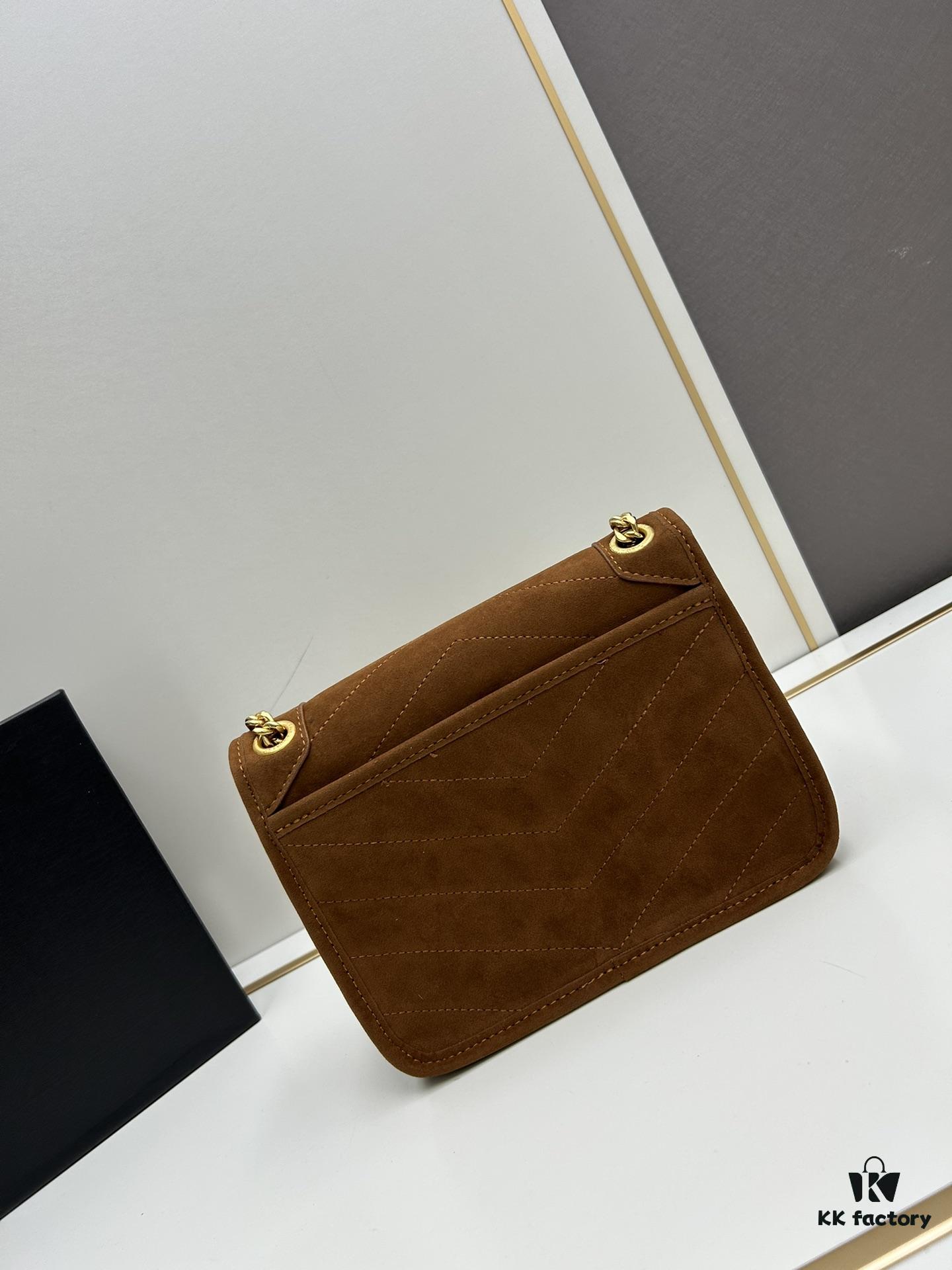 New Small YSL Niki Suede Messenger Bag with Box