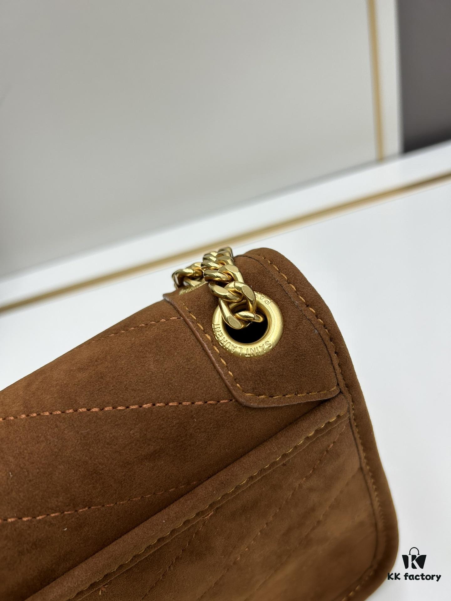 New Small YSL Niki Suede Messenger Bag with Box