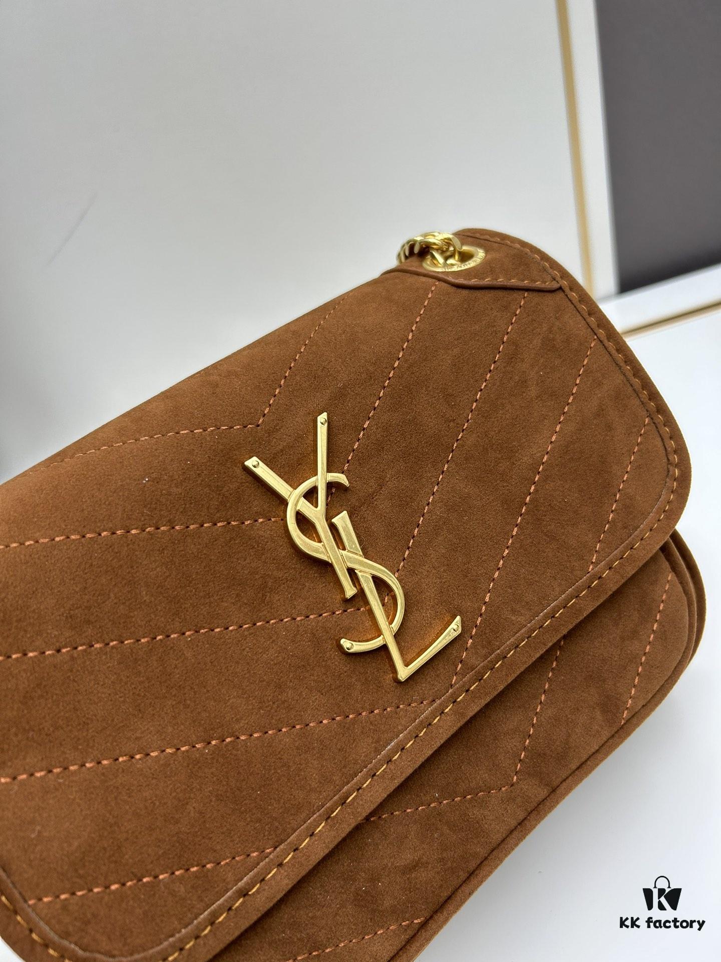 New Small YSL Niki Suede Messenger Bag with Box