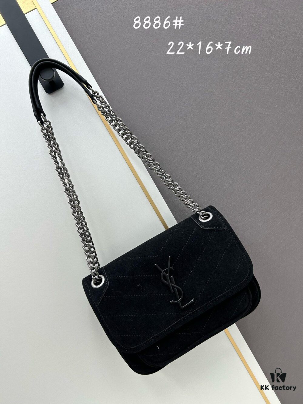 New Arrival Small Size with Box 💰YSL ||| Saint Laurent Suede Niki Messenger Bag