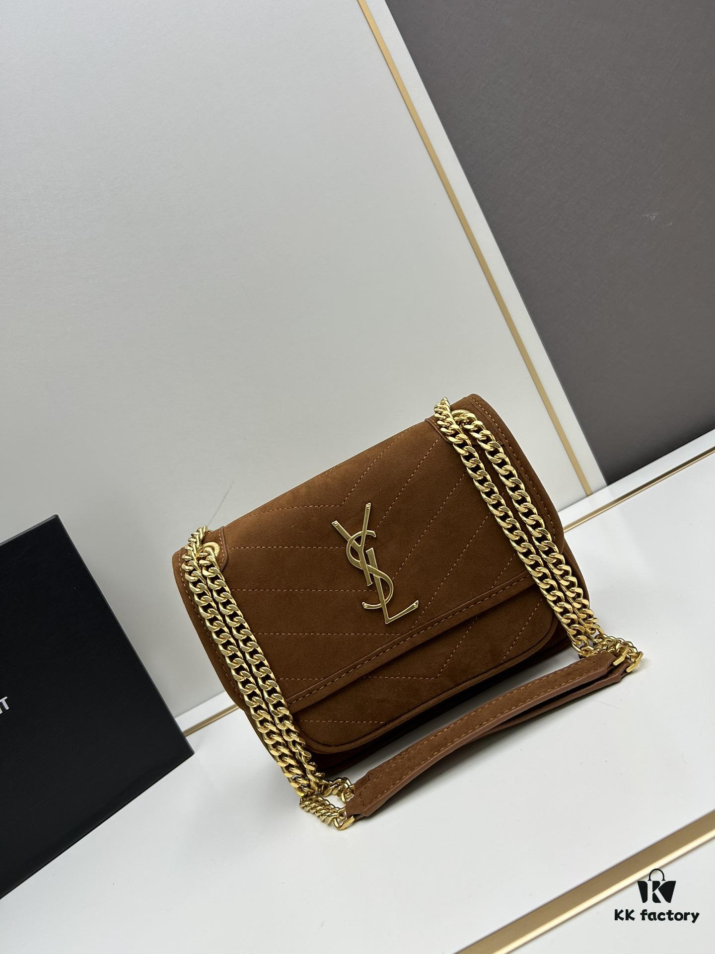 New Small YSL Niki Suede Messenger Bag with Box