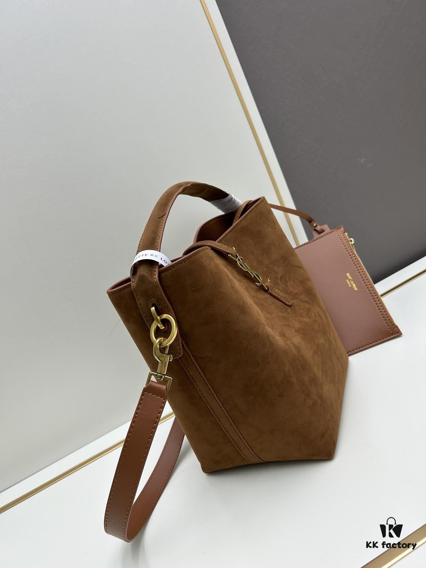 New Autumn/Winter Arrival Matte Large YSL Bucket Bag with Box 💰 Great Find! Authentic YSL LE37 Bucket Bag, Celebrity Style, Limited Quantity