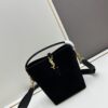 New Autumn and Winter Arrival Matte Mini YSL Bucket Bag with Box - Authentic YSL LE37 in Black Gold Glossy Finish Style