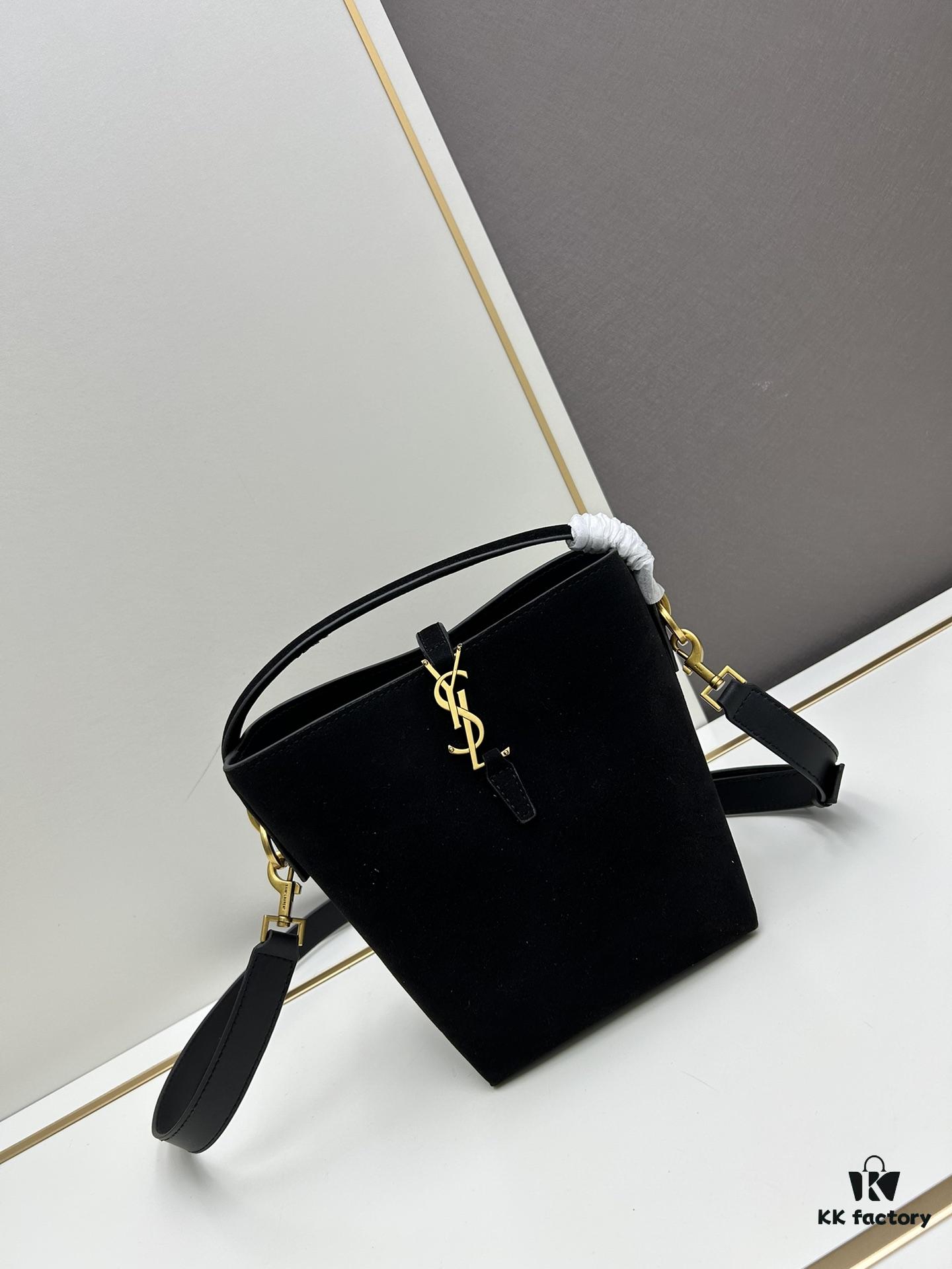 YSL LE37 Small Suede Bucket Bag, Limited Stock, Includes Box and Dust Bag