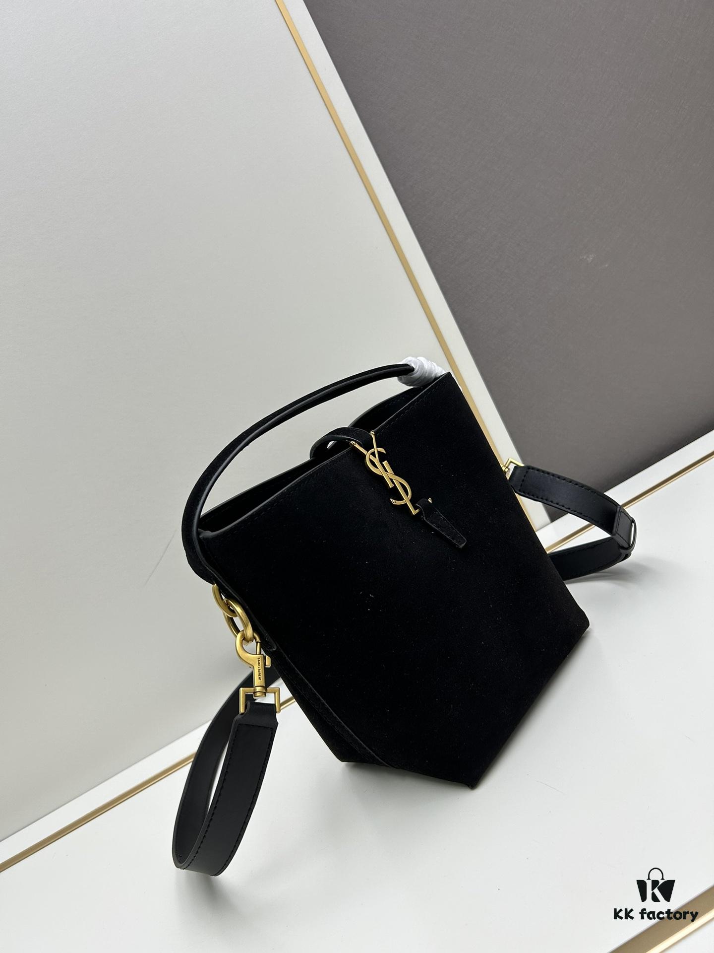 YSL LE37 Small Suede Bucket Bag, Limited Stock, Includes Box and Dust Bag