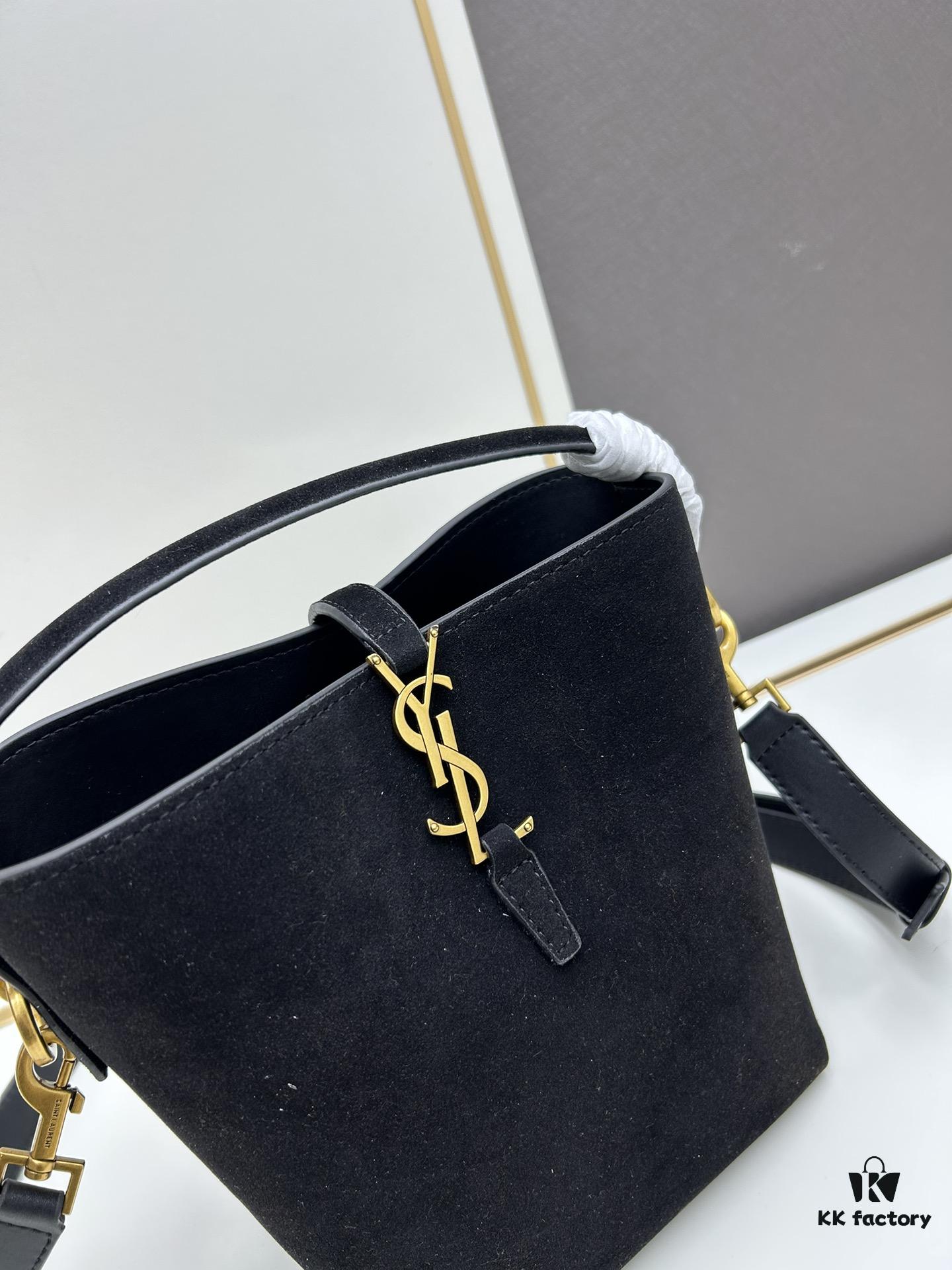 YSL LE37 Small Suede Bucket Bag, Limited Stock, Includes Box and Dust Bag
